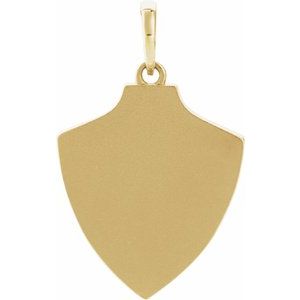 14K Yellow Gold 18.99 X 15 Mm Polished Bee Shield Pendant