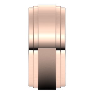 14K Yellow Or White Or Rose Gold Double Stepped-Edge Flat Band