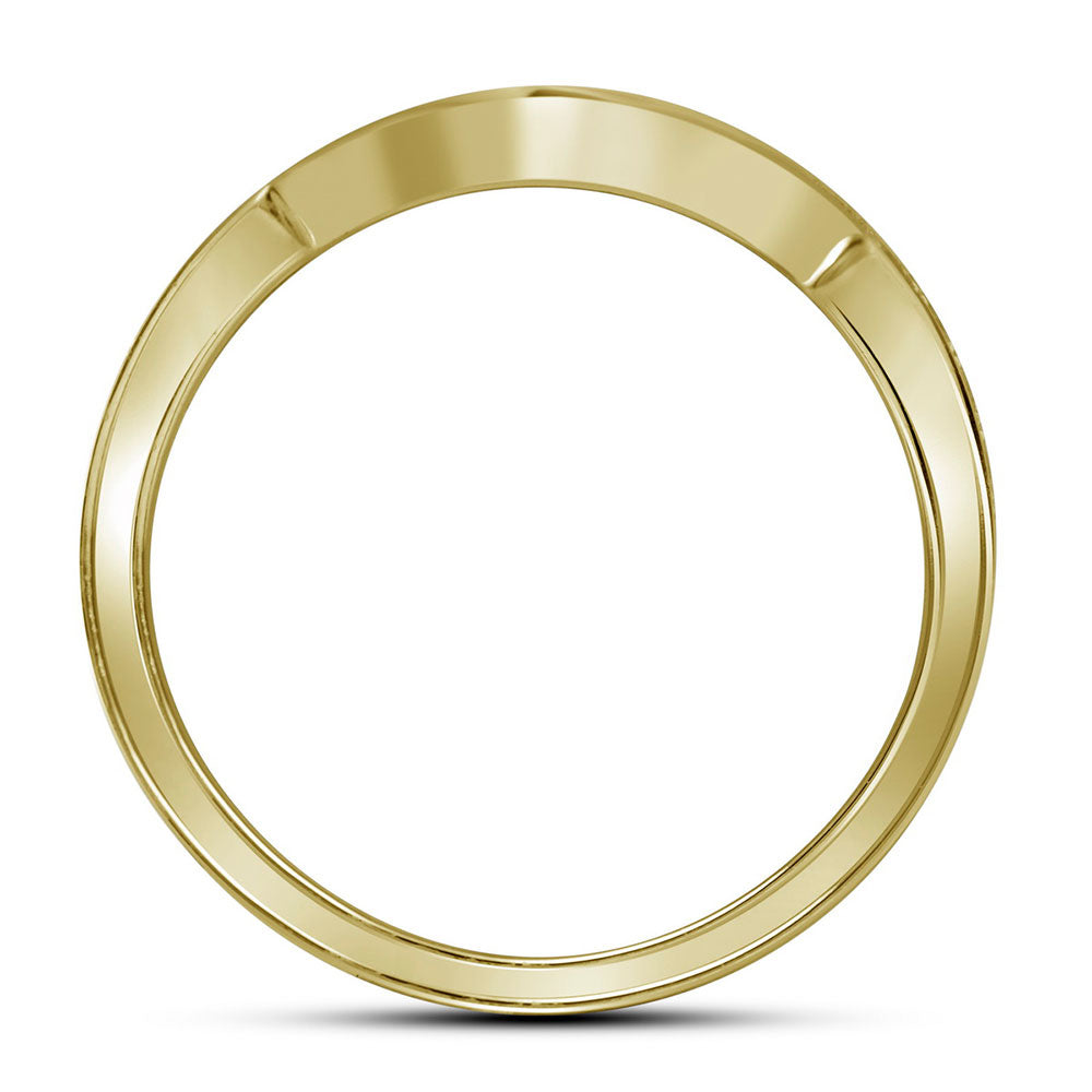 14K Yellow Gold Round Diamond Cluster Bridal Wedding Ring Band Set 1 Cttw, Womens Size: 5-10