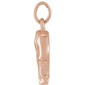 14K Rose Gold Elephant 13.02 X 10.83 Mm Polished Elephant Pendant