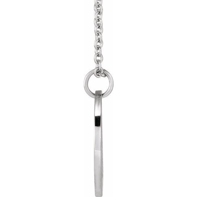 Sterling Silver Polished Birth Flower 16-18" Necklace