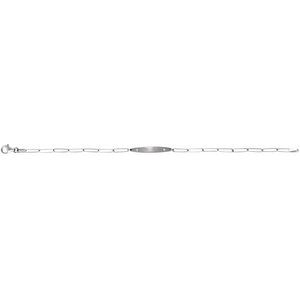 14K White Gold Set Natural Diamond Round 1.2 Mm 25 X 4 Mm 7 In I1, G-H Polished .015 Ctw Natural Diamond Engravable Curved Bracelet Mounting