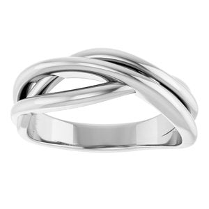 Sterling Silver Polished Freeform Ring Size 7