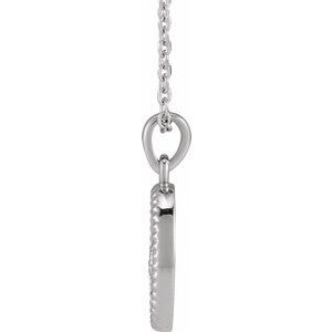 Sterling Silver 16.7 X 8 Mm 16-18 In Polished Floral Coin Necklace