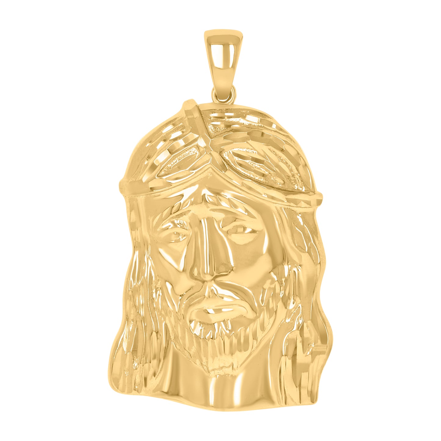 Sterling Silver Mens Jesus Religious Charm Pendant