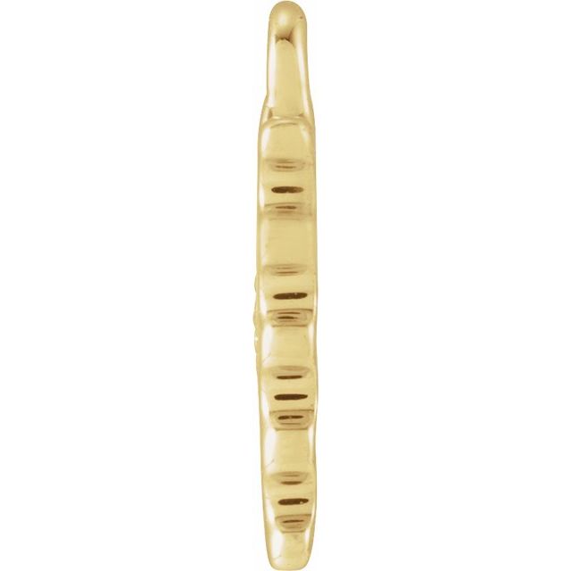 14K Yellow Or White Or Rose Gold Round.9Mm Si1-Si2, G-H 8.77 X 6.18 Mm Polished Petite Pave 0.015 Ctw Natural Diamond Enamel Stamp Dangle