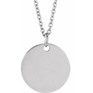 14K Yellow Or White Gold Or Sterling Silver Birth Flower Polished Necklace