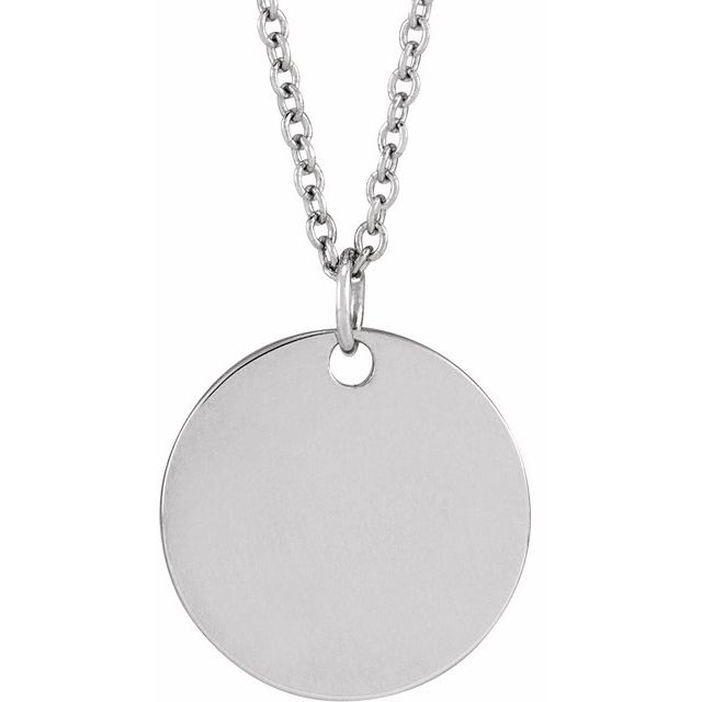 Sterling Silver Polished Birth Flower 16-18" Necklace