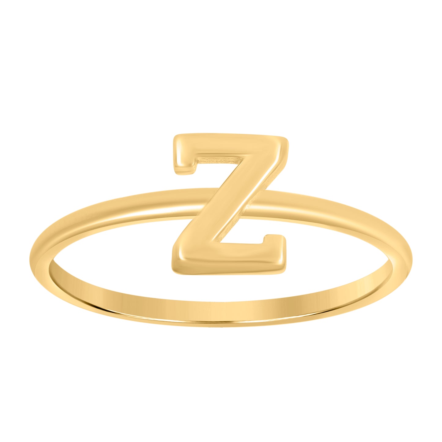 10K Yellow Gold Womens Initial Alphabet Bridal Anniversary Engagement Wedding Ring