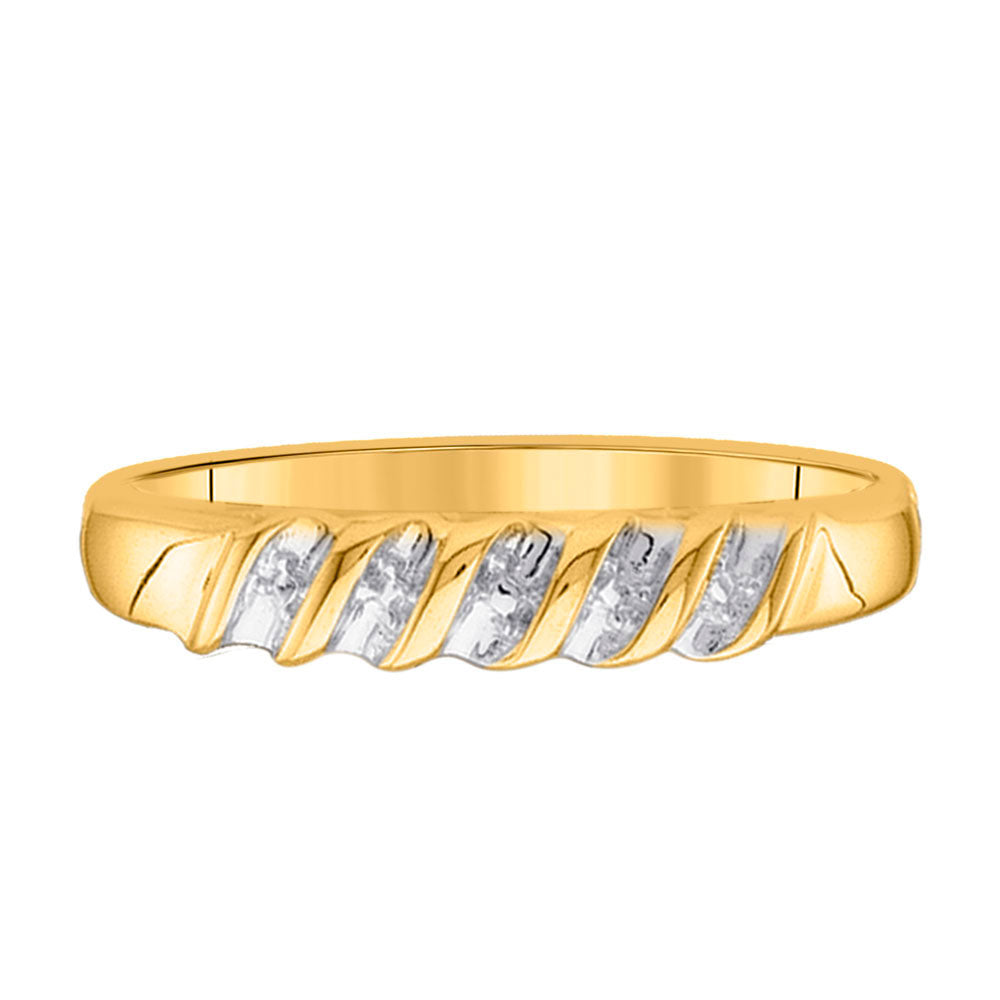 10K Yellow Gold His Hers Round Diamond Cluster Matching Wedding Set 1/10 Cttw, Womens Size: 5-10, Mens Size: 7-13