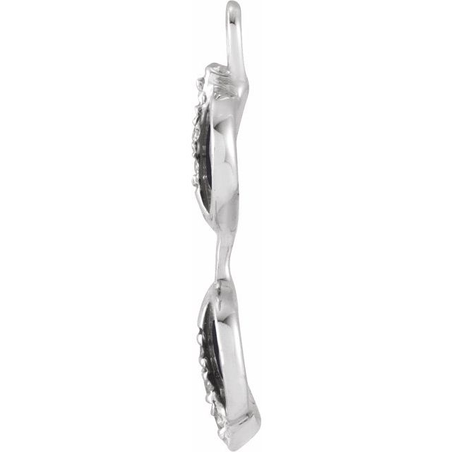 14K Yellow Or White Or Rose Gold Round.9Mm Si1-Si2, G-H 10.2 X 3.27 Mm Polished Petite Pave .02 Ctw Natural Diamond Enamel Sunglasses Dangle