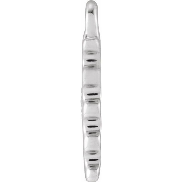 14K Yellow Or White Or Rose Gold Round.9Mm Si1-Si2, G-H 8.77 X 6.18 Mm Polished Petite Pave 0.015 Ctw Natural Diamond Enamel Stamp Dangle