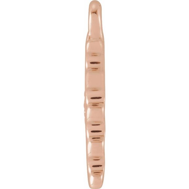 14K Yellow Or White Or Rose Gold Round.9Mm Si1-Si2, G-H 8.77 X 6.18 Mm Polished Petite Pave 0.015 Ctw Natural Diamond Enamel Stamp Dangle