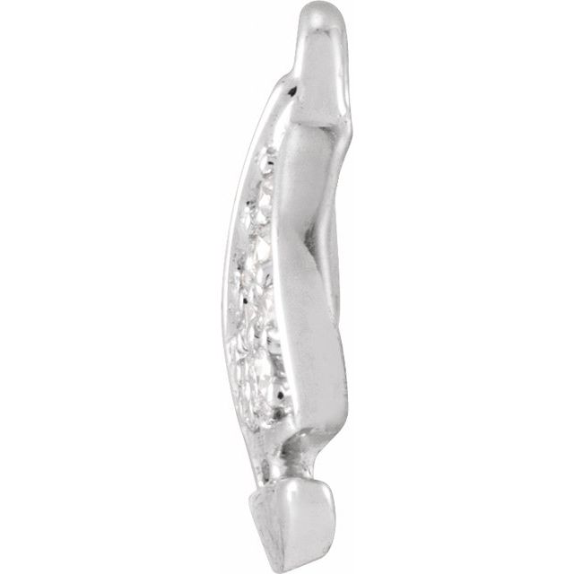 14K Yellow Or White Or Rose Gold Round1.9Mm Si1-Si2, G-H 8.35 X 6.7 Mm Polished .03 Ctw Natural Diamond Sailboat Dangle