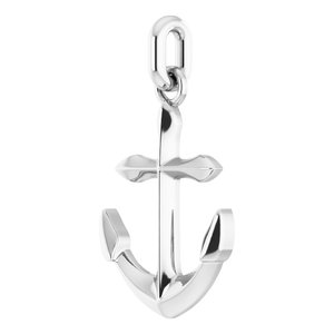 Sterling Silver 23 X 15.5 Mm Polished Anchor Pendant