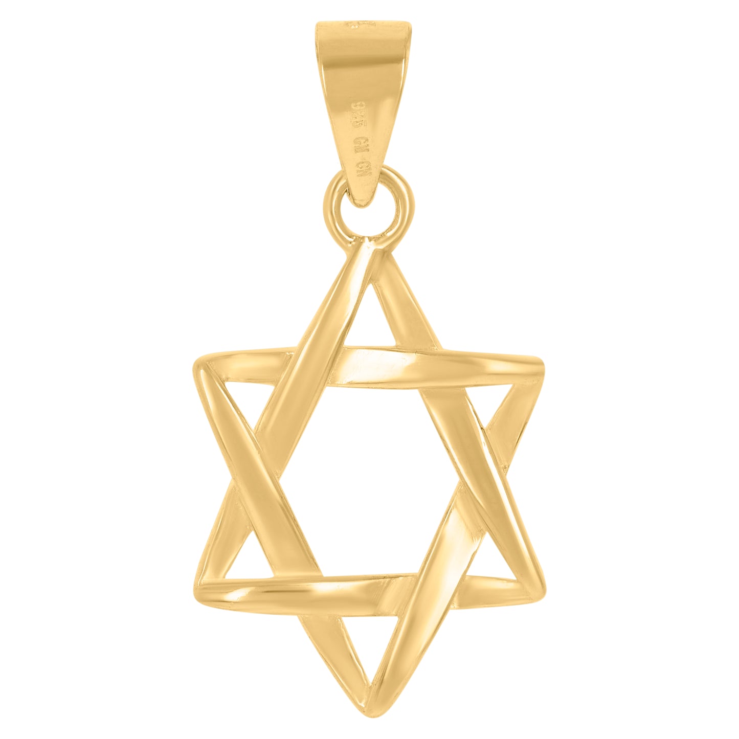 Sterling Silver Unisex Star Of David Religious Symbol Charm Pendant