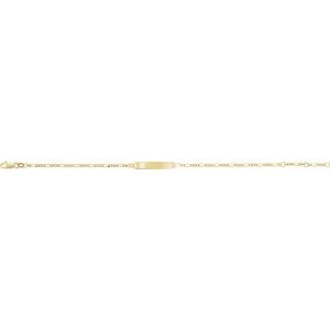 14K Yellow Gold Adjustable Figaro Adjustable Identification 6-7" Bracelet