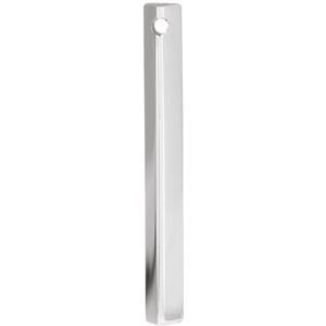 14K Yellow Or White Or Rose Gold Or Sterling Silver Or Platinum Polished Engravable Three-Sided Bar Pendant