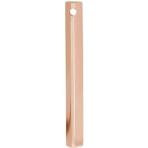 14K Yellow Or White Or Rose Gold Or Sterling Silver Or Platinum Polished Engravable Three-Sided Bar Pendant
