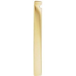 14K Yellow Or White Or Rose Gold Or Sterling Silver Or Platinum Polished Engravable Three-Sided Bar Pendant