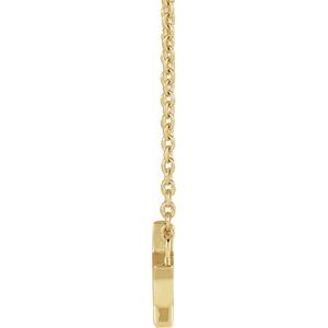 14K Yellow Gold Round 1Mm G-H I1 .06 Ctw Natural Diamond Triple Star Necklace, Length: 18 In