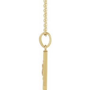 14K Yellow Gold 16.23 X 9 Mm 16-18 In Polished Holy Spirit/Dove Necklace