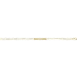 14K Yellow Gold 30 X 3.5 Mm 7 In Polished Mama Bar Bracelet