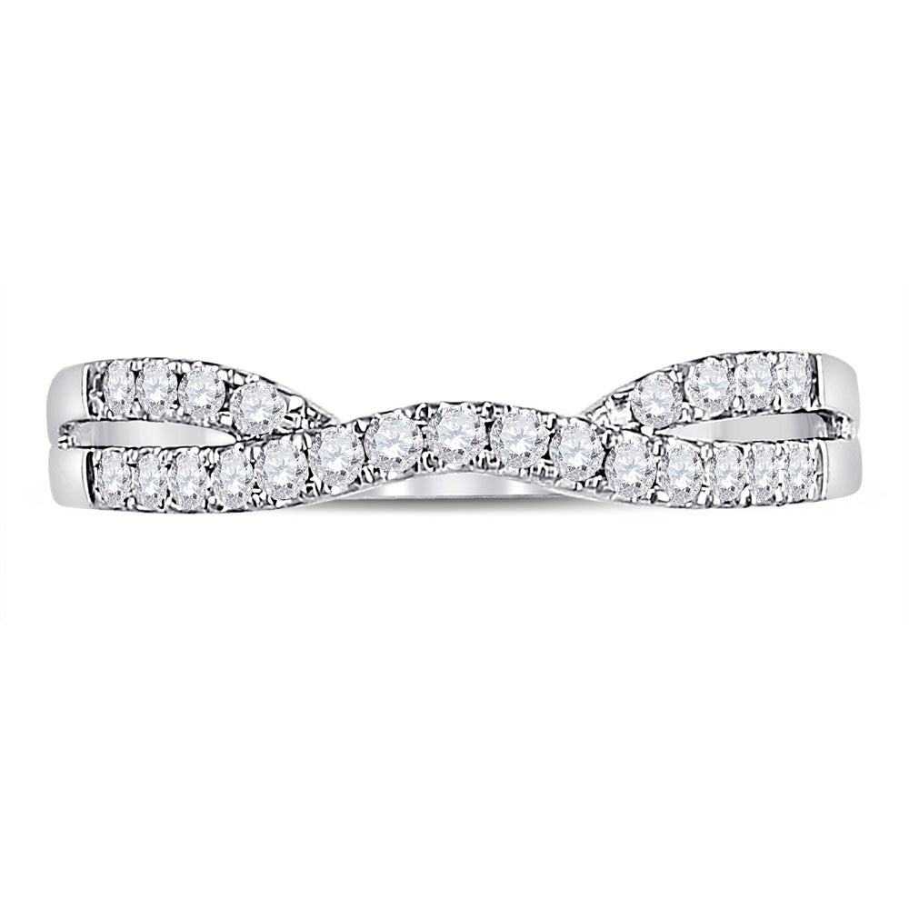 14K Yellow Or White Gold Womens Round Diamond Ring Contour Enhancer Wedding Band 1/4 Cttw, Womens Size: 5-10