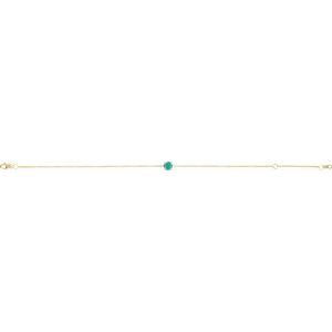 14K Yellow Or White Gold Or Sterling Silver Round 4 Mm 6.5-7.5 In Polished Natural Gemstone Solitaire Bracelet