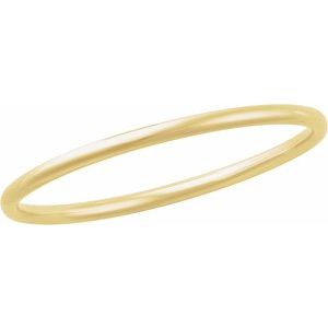 14K Yellow Gold 4 Mm 7 3/4 In Polished Bangle Bracelet
