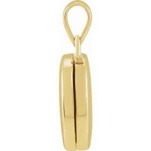 14K Yellow Gold 21.6 X 14.4 Mm Polished Round Metal Locket