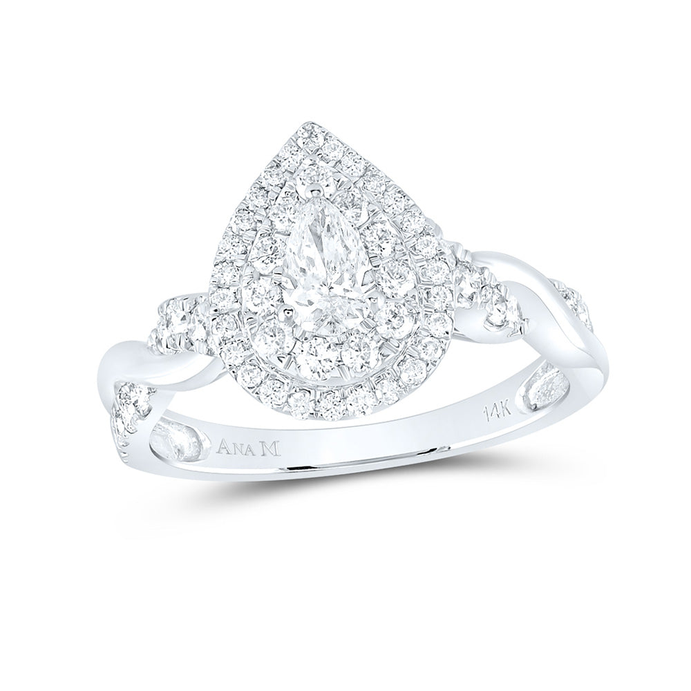 14K Yellow Or White Gold Pear Diamond Solitaire Bridal Wedding Engagement Ring 1 Cttw, Womens Size: 5-10