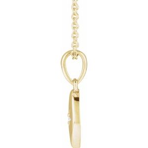 14K Yellow Gold Round 1.5Mm G-H I1 .015 Ct Natural Diamond Star Necklace, Length: 18 In