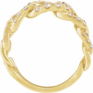 14K Yellow Gold Lab-Grown Diamond Round 2.1 Mm Polished 1 Ctw Lab-Grown Diamond Ring Size 7