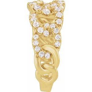 14K Yellow Gold Lab-Grown Diamond Round 2.1 Mm Polished 1 Ctw Lab-Grown Diamond Ring Size 7