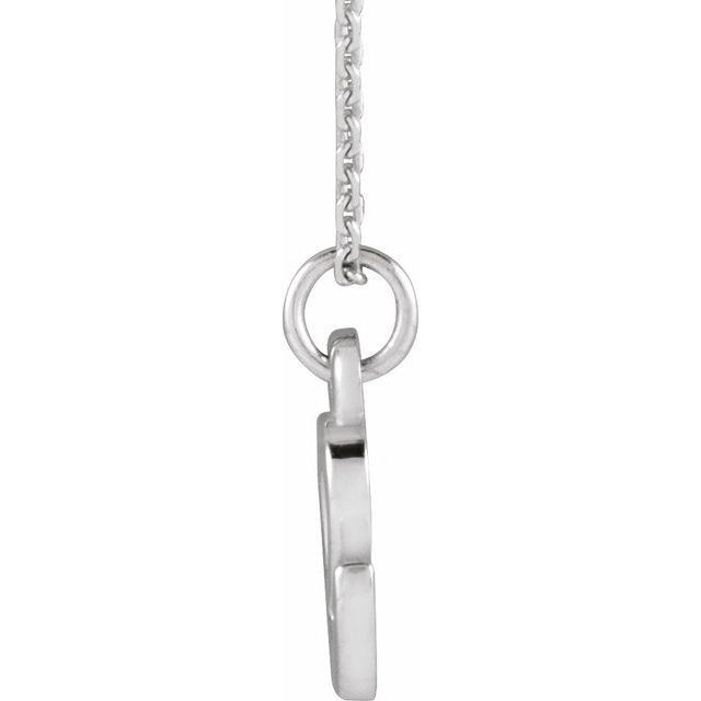 14K Yellow Or White Gold 16 In Polished Petite Initial Necklace