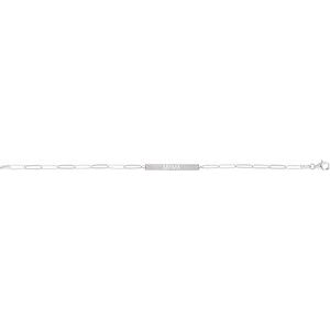 14K White Gold 30 X 3.5 Mm 7 In Polished Mama Bar Bracelet