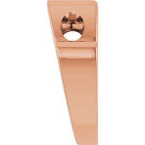 14K Rose Gold 10.6 X 7.2 Mm Polished Elongated Heart Pendant