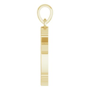 14K Yellow Gold 19.75 X 10.25 Mm Polished Vintage-Inspired Cross Pendant