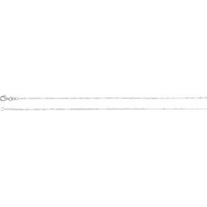 14K Yellow Or White Or Rose Gold Or Sterling Silver 1.25 mm Lobster Clasp Polished Paperclip-Style Chain