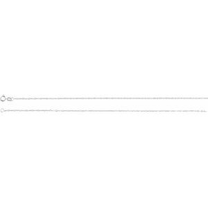 Sterling Silver Spring Ring Brilliant Figaro Chain, Length: 7 In, Width: 1.25 Mm