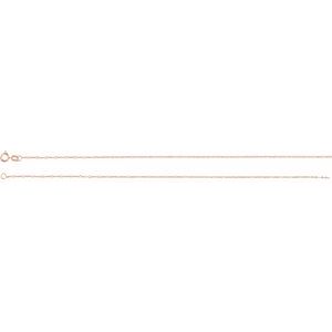 14K Rose Gold Brilliant Figaro Chain, Length: 7 In, Width: 1.25 Mm