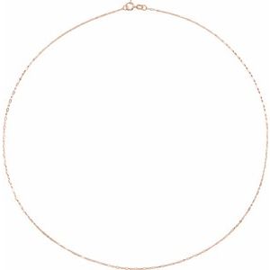 14K Rose Gold Brilliant Figaro Chain, Length: 16 In, Width: 1.25 Mm