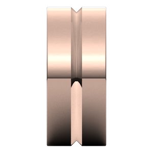 10K Yellow Or White Or Rose Gold Grooved Comfort-Fit Flat Band
