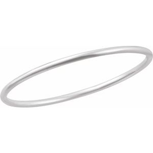 Sterling Silver 3 Mm 7 1/2 In Polished Bangle Bracelet