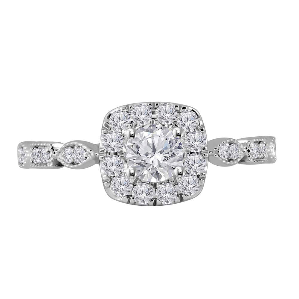 14K Two-tone Gold Round Diamond Solitaire Bridal Wedding Engagement Ring 3/4 Cttw, Womens Size: 5-10