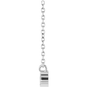Sterling Silver 19.15 X 5 Mm 18 In Polished Lowercase Script Mimi Necklace