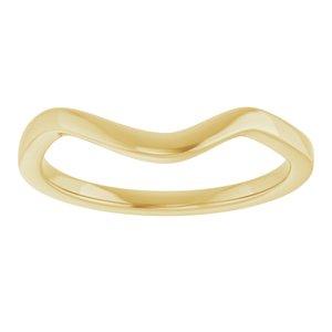 14K Yellow Gold Round All Sizes Polished Matching Band