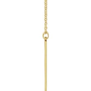 14K Yellow Gold Paw Print 22.4 X 5 Mm 16-18 In Polished Paw Print Engravable Necklace