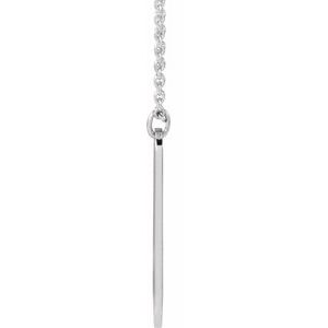 Sterling Silver Footprints 22.4 X 5 Mm 16-18 In Polished Footprint Engravable Necklace